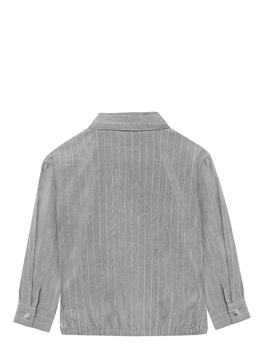 Daily 7 - Shirt Longsleeve Pinstripe - langærmede skjorter - mid grey melange - 2