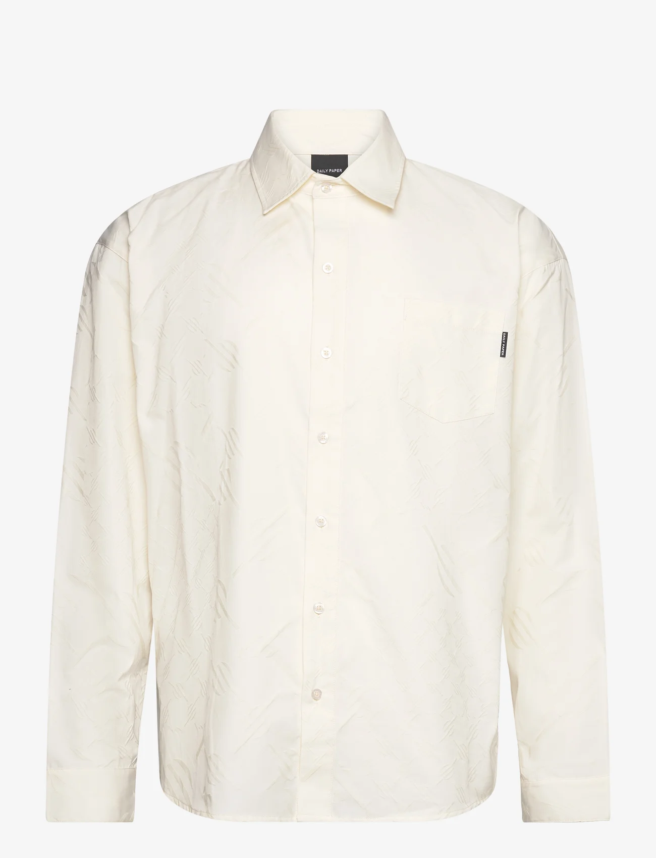Daily Paper - housni ls shirt repatch monogram - basic-hemden - egret white - 0