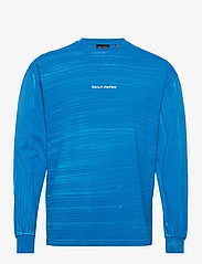Daily Paper - nairo ls t-shirt - laisvalaikio marškinėliai - blue stripe wash - 0