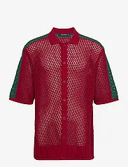 Daily Paper - petiri ss shirt - megzti laisvalaikio drabužiai - samba red/ bosphorus green - 0