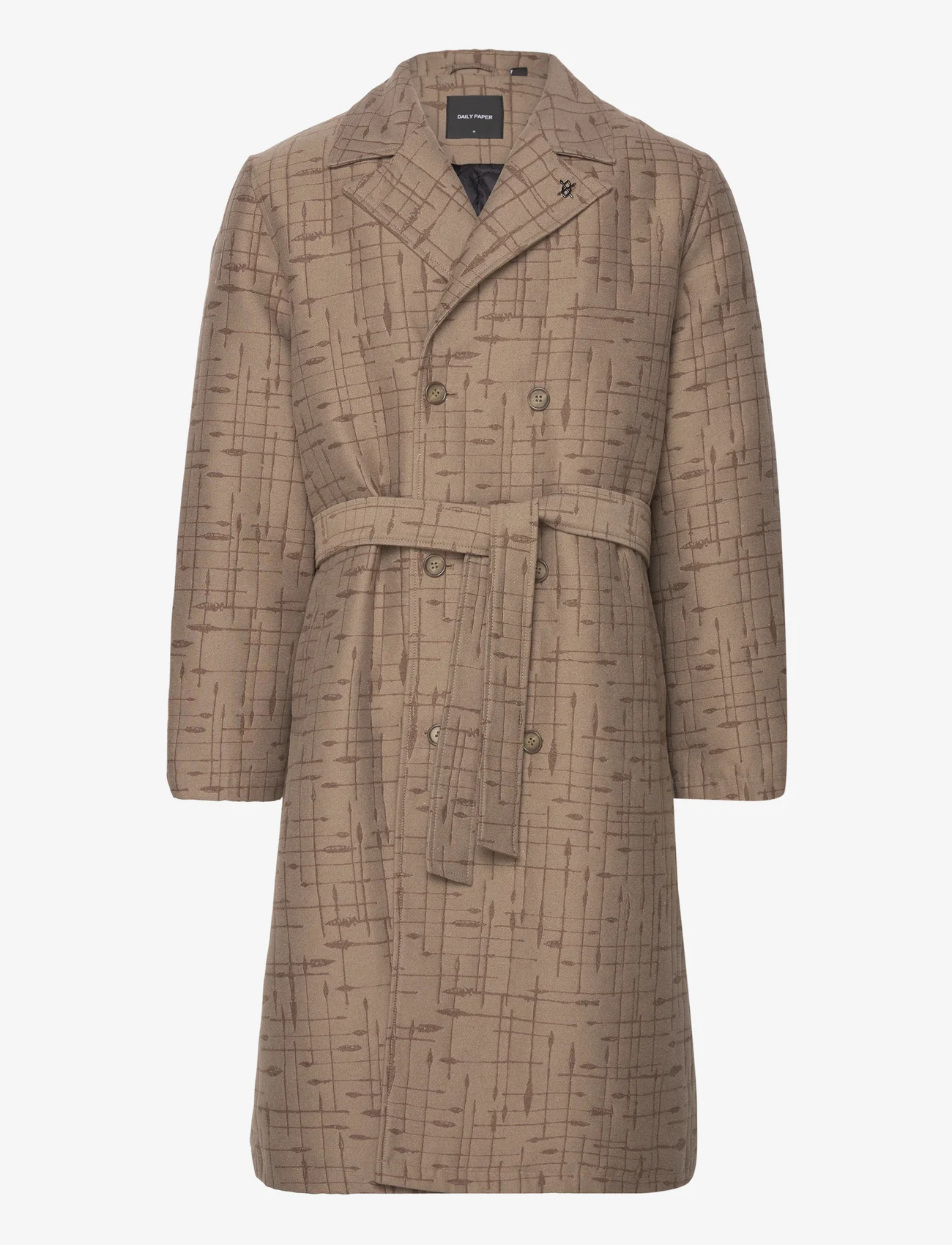 Daily Paper - rashawn long jacket - trenssit - oxford beige/brown - 0