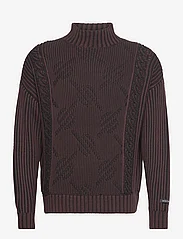 Daily Paper - rajab sweater - megztiniai su aukšta apykakle - metal grey / black - 0