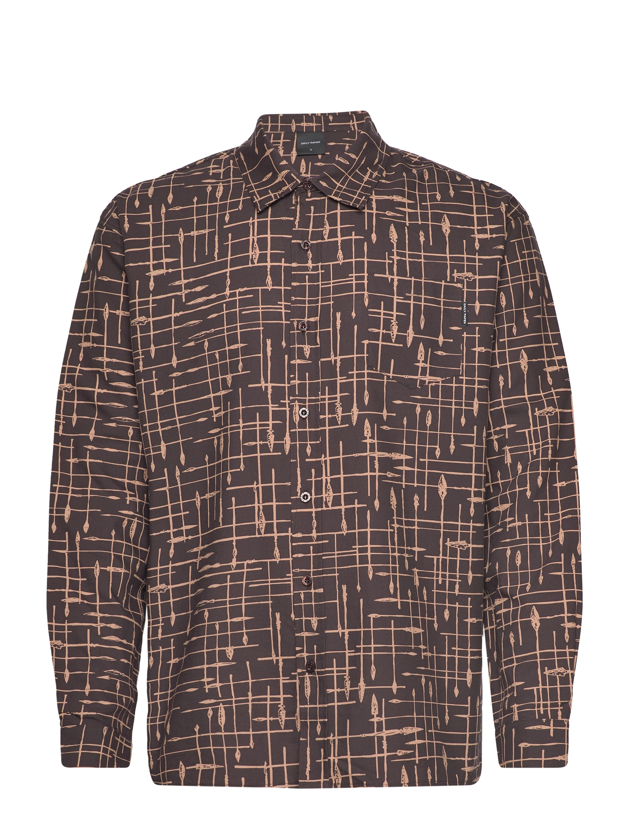 Daily Paper ramzo ls shirt - Daily Paper - IRON TAUPE / brown