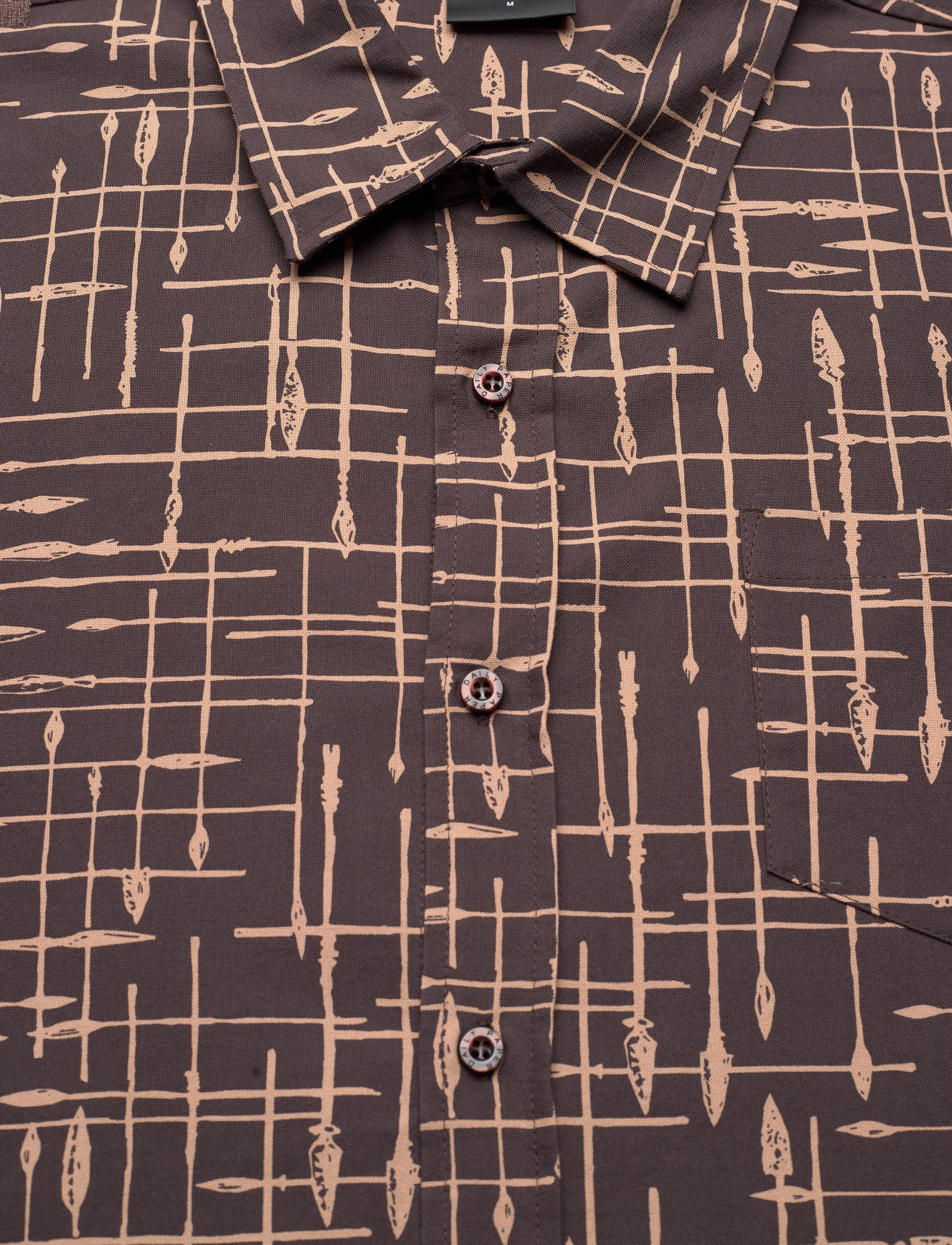Daily Paper - ramzo ls shirt - mænd - iron taupe - 2