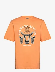 Daily Paper - rivo ss t-shirt - kortermede t-skjorter - tangerine orange - 0