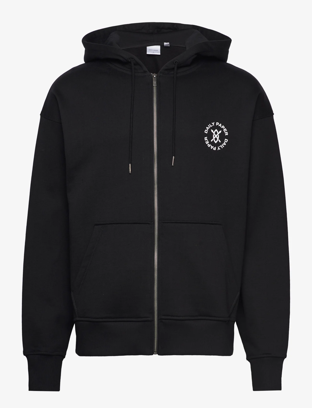 Daily Paper - ezar zip hoodie - hættetrøjer - black - 0