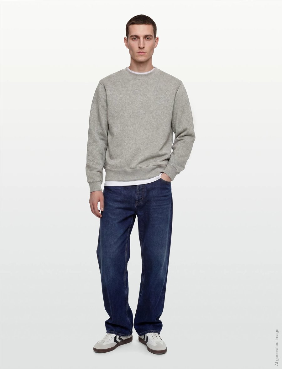 Daily Paper - mono rib sweater - sweatshirts - grey melange - 0