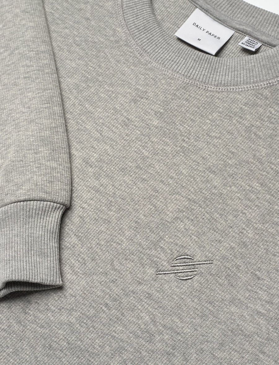 Daily Paper - mono rib sweater - sweatshirts - grey melange - 5