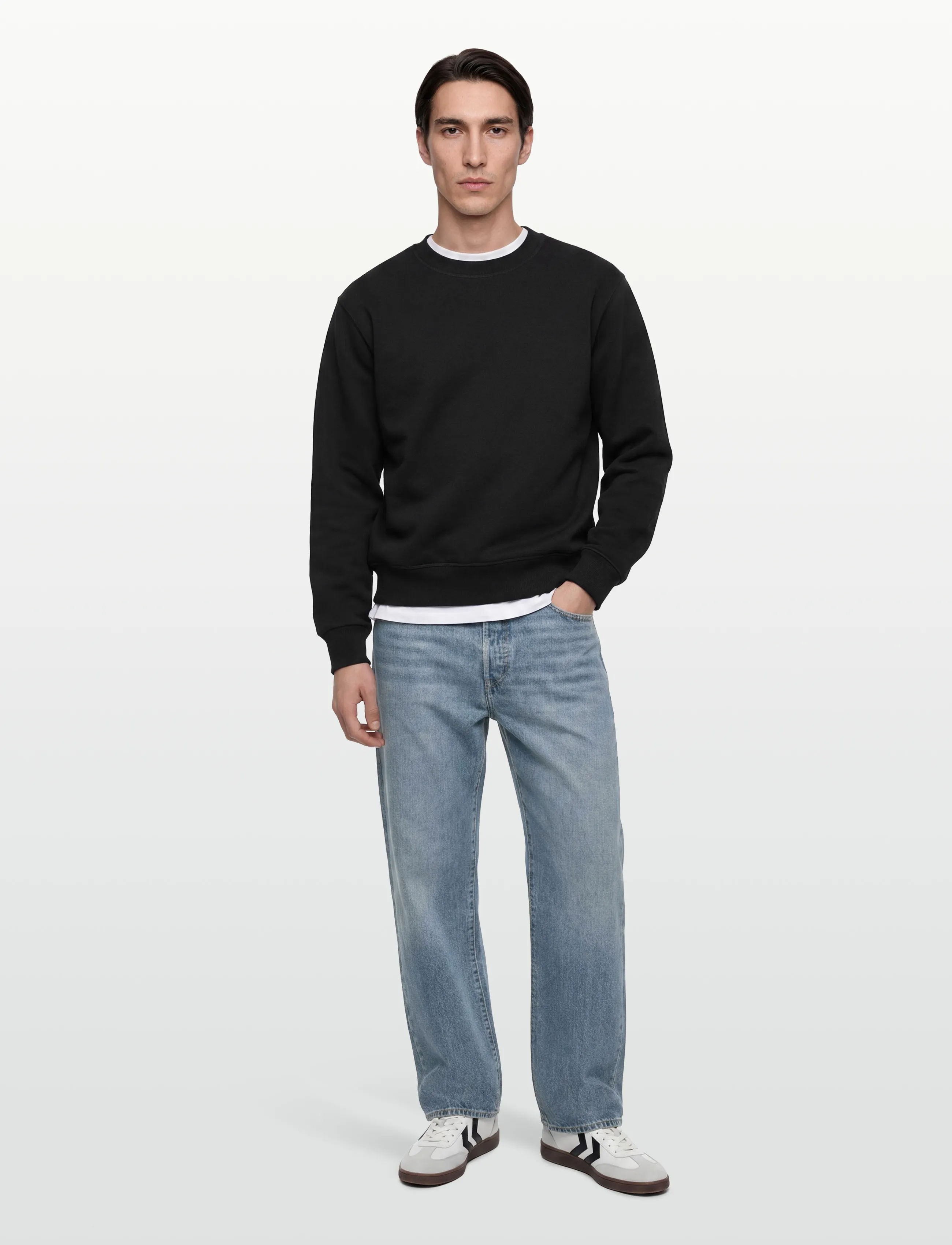 Daily Paper Mono Rib Sweater, XS, Black, Sweatshirts & Hættetrøjer > Sweatshirts, Herre
