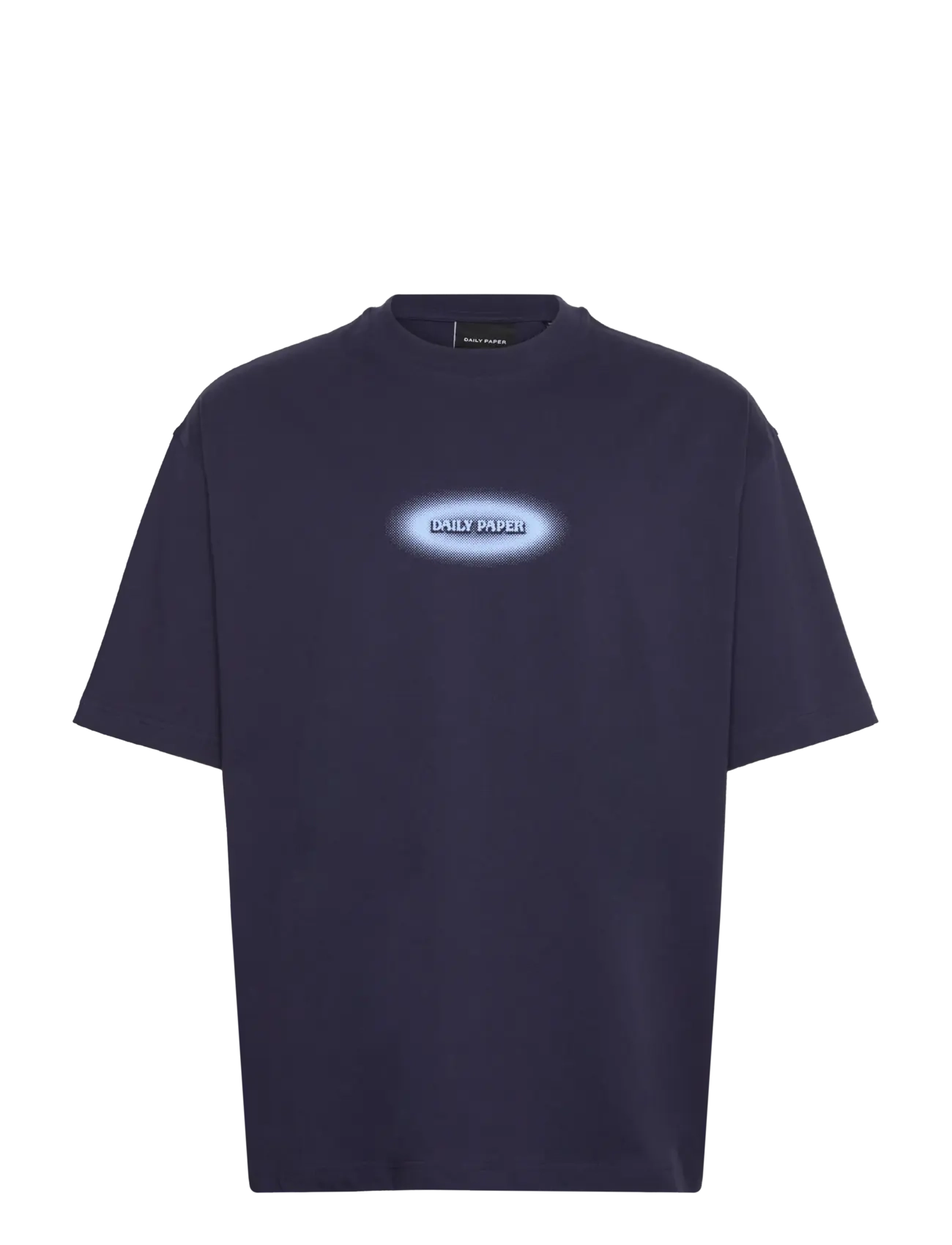Daily Paper Dotted Logo T-Shirt, Mænd, Logo T-Shirt, Navy, Str: M