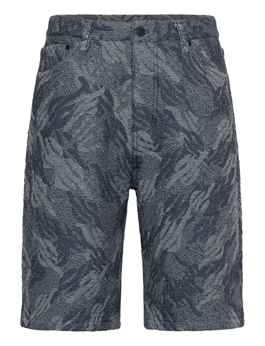 Daily Paper - camo monogram jeans shorts - jeans shorts - camo - 0
