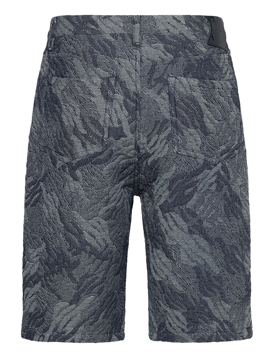 Daily Paper - camo monogram jeans shorts - jeans shorts - camo - 1