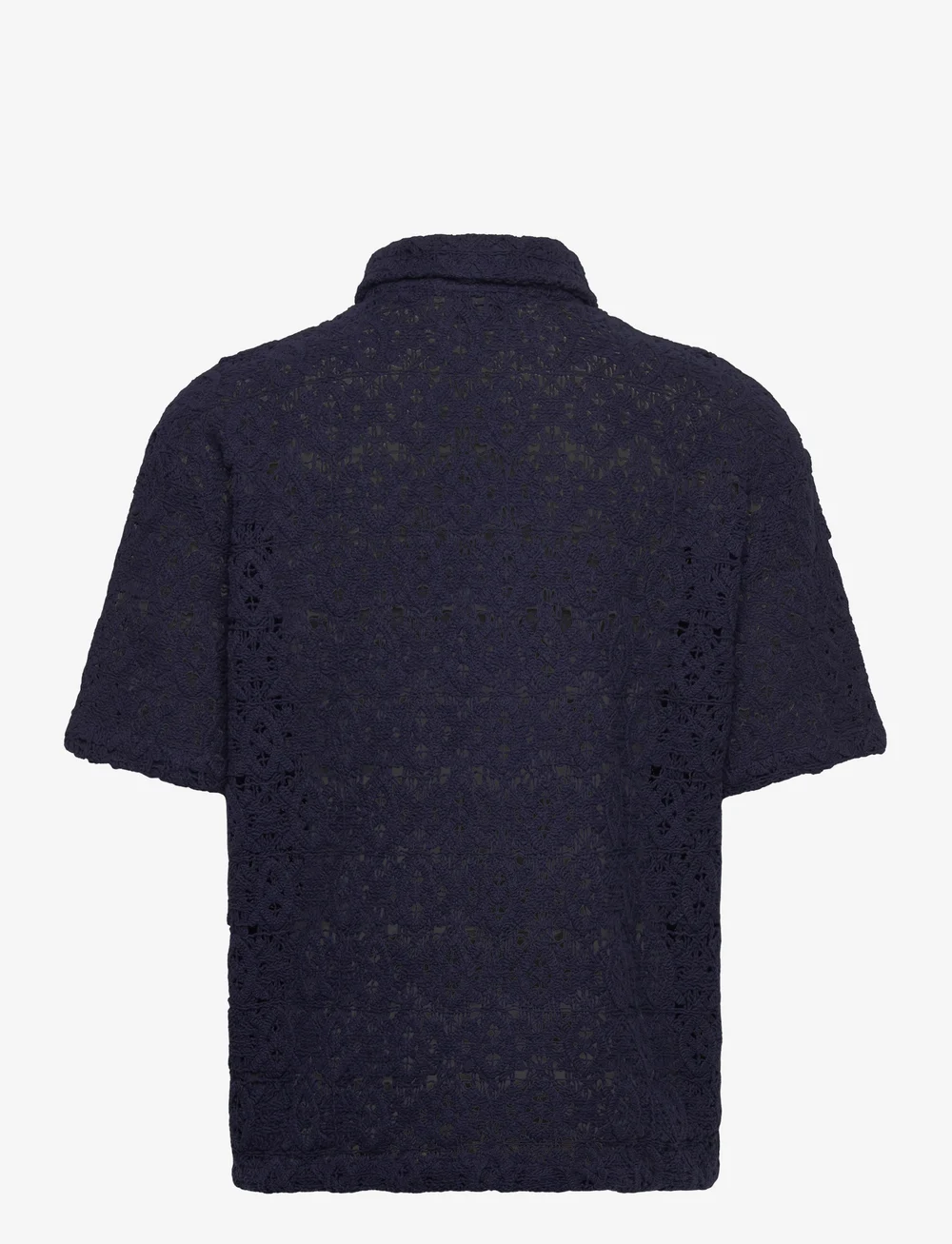 Daily Paper - lace shield ss shirt - kortærmede skjorter - martime blue - 1