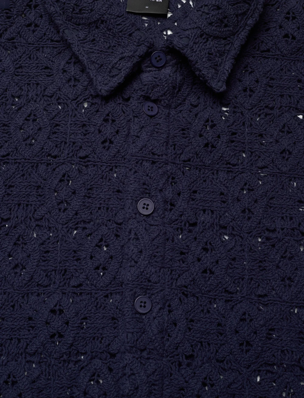 Daily Paper - lace shield ss shirt - kortærmede skjorter - martime blue - 2