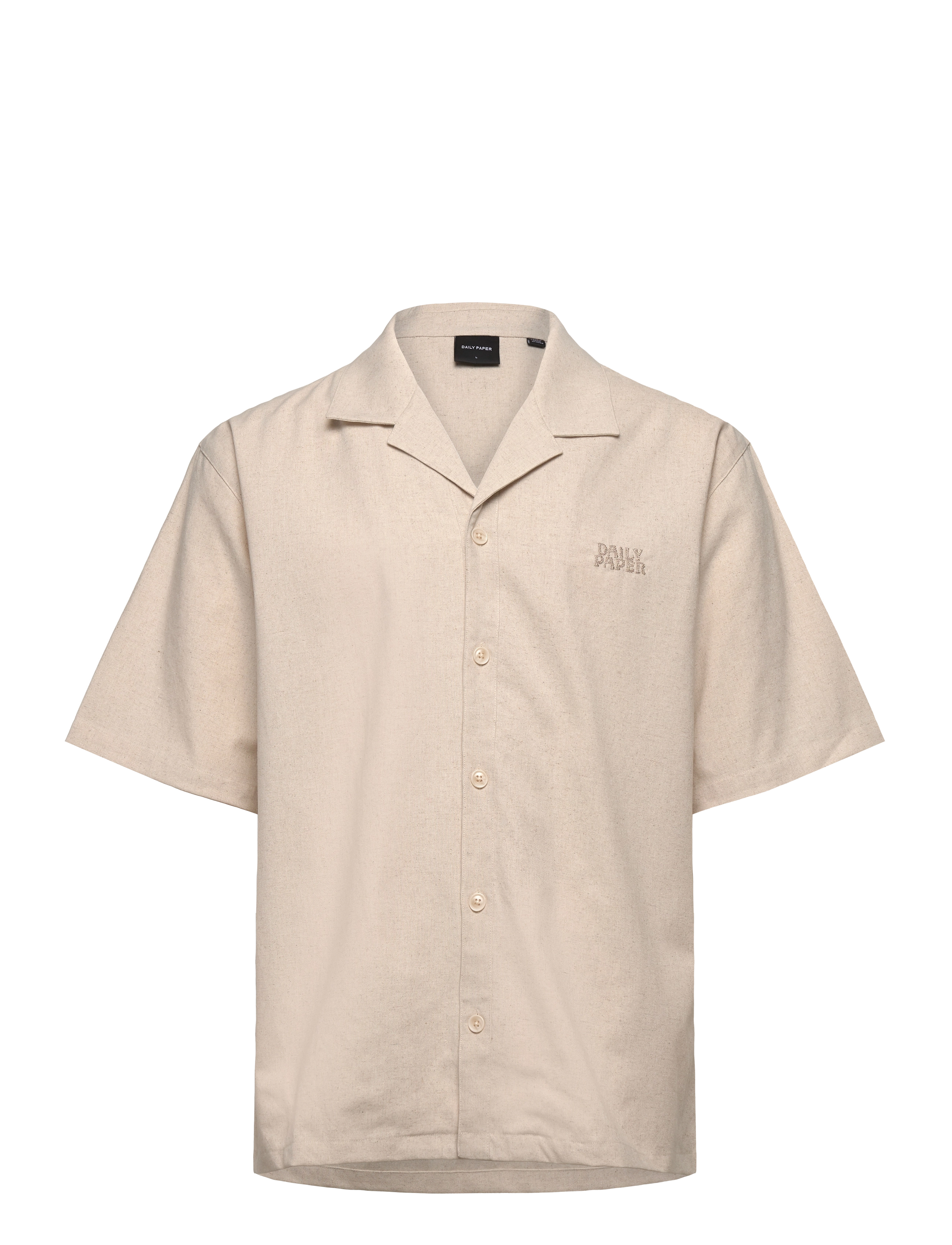 DAILY PAPER Linen Ss Shirt Beige - XL - Herren