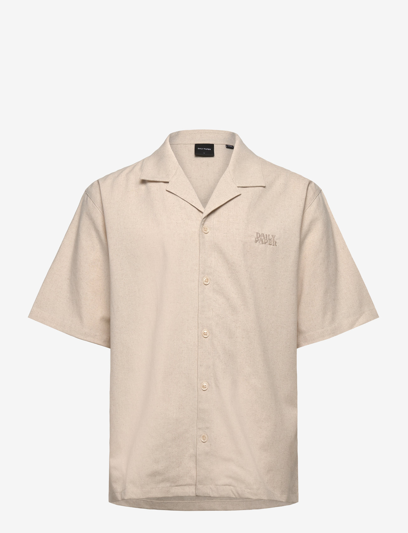 Daily Paper - linen ss shirt - linneskjortor - beige - 0