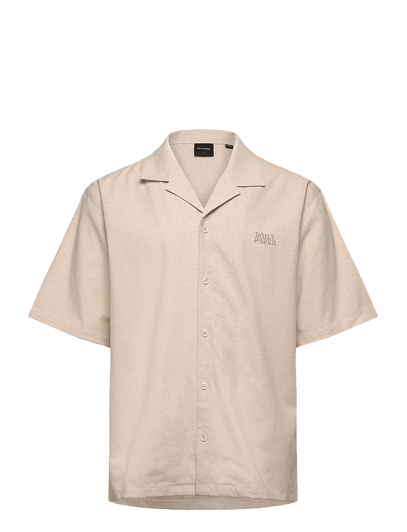Daily Paper - linen ss shirt - linneskjortor - beige - 0