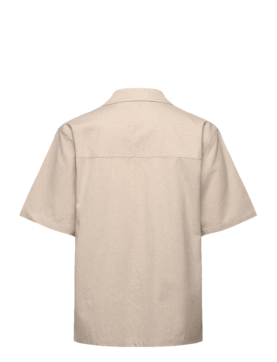 Daily Paper - linen ss shirt - linneskjortor - beige - 1