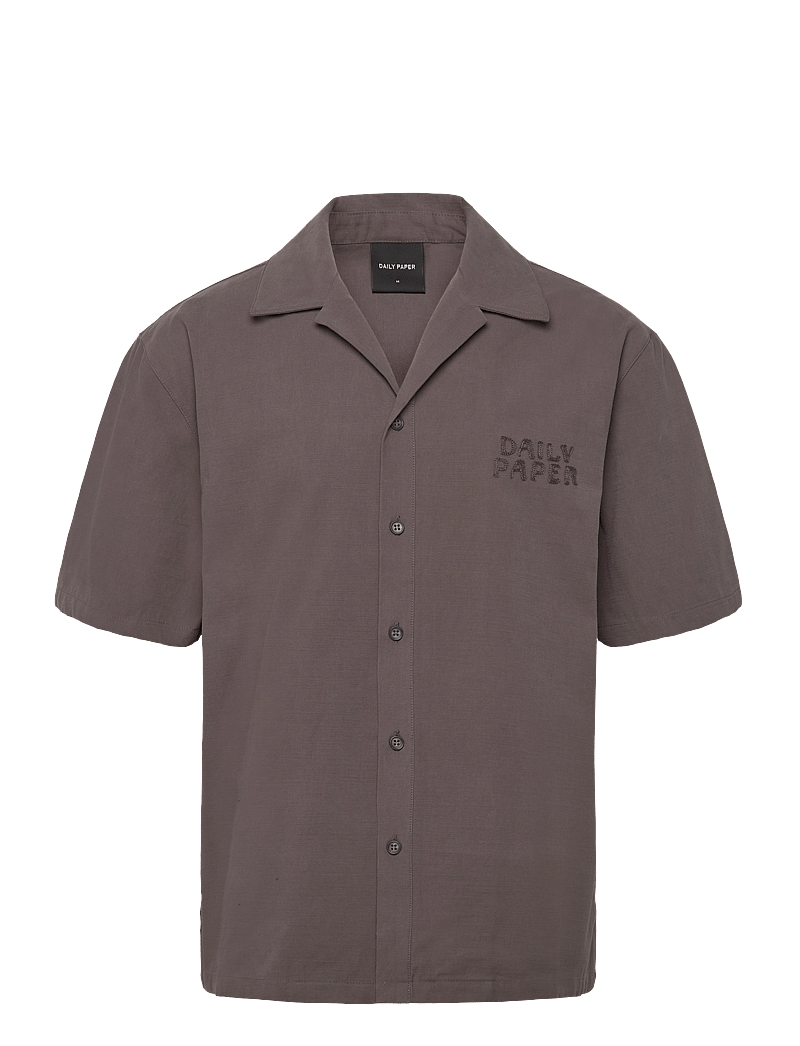 Daily Paper - chain stitch ss shirt - kortärmade skjortor - army green - 0