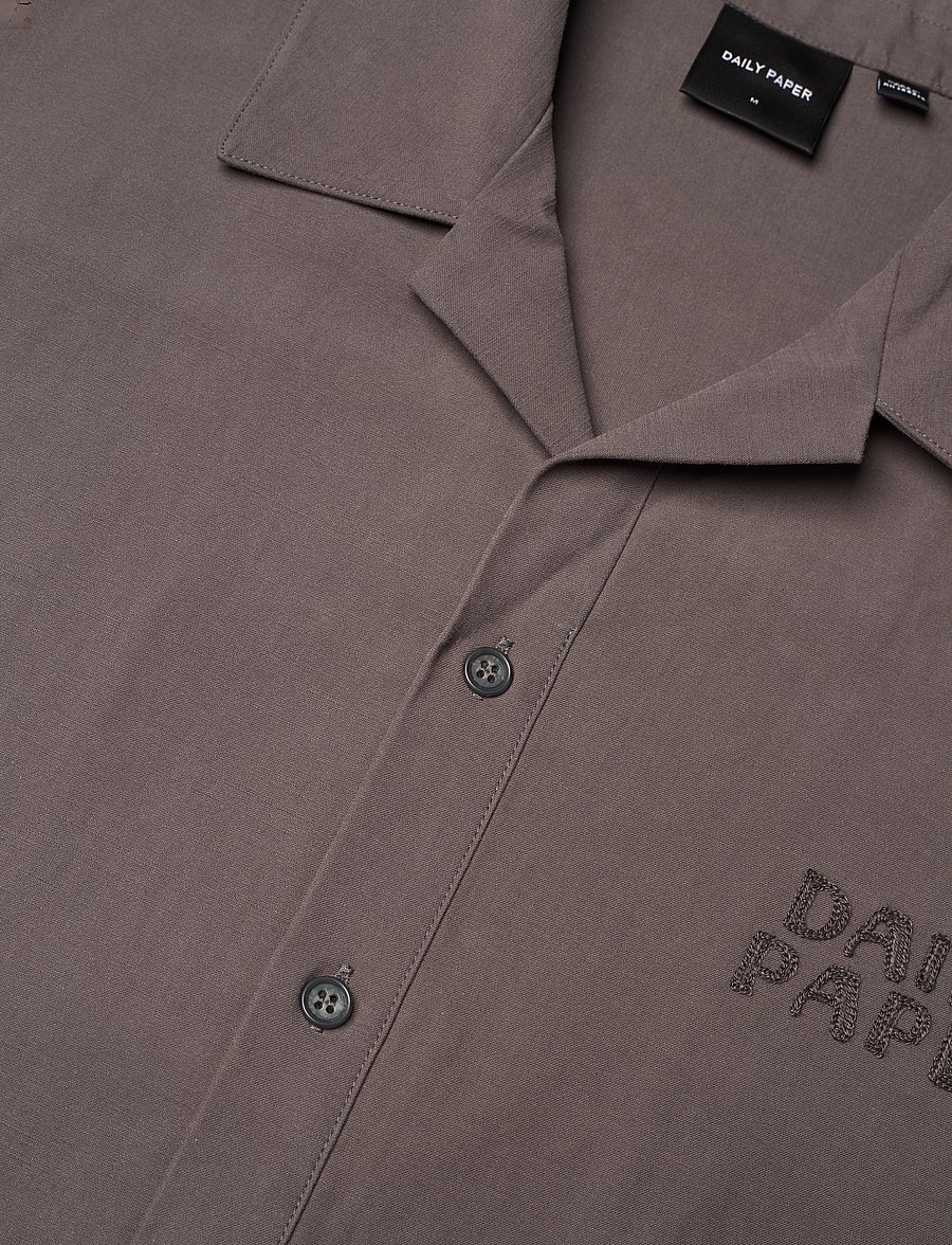 Daily Paper - chain stitch ss shirt - overhemden met korte mouw - army green - 3
