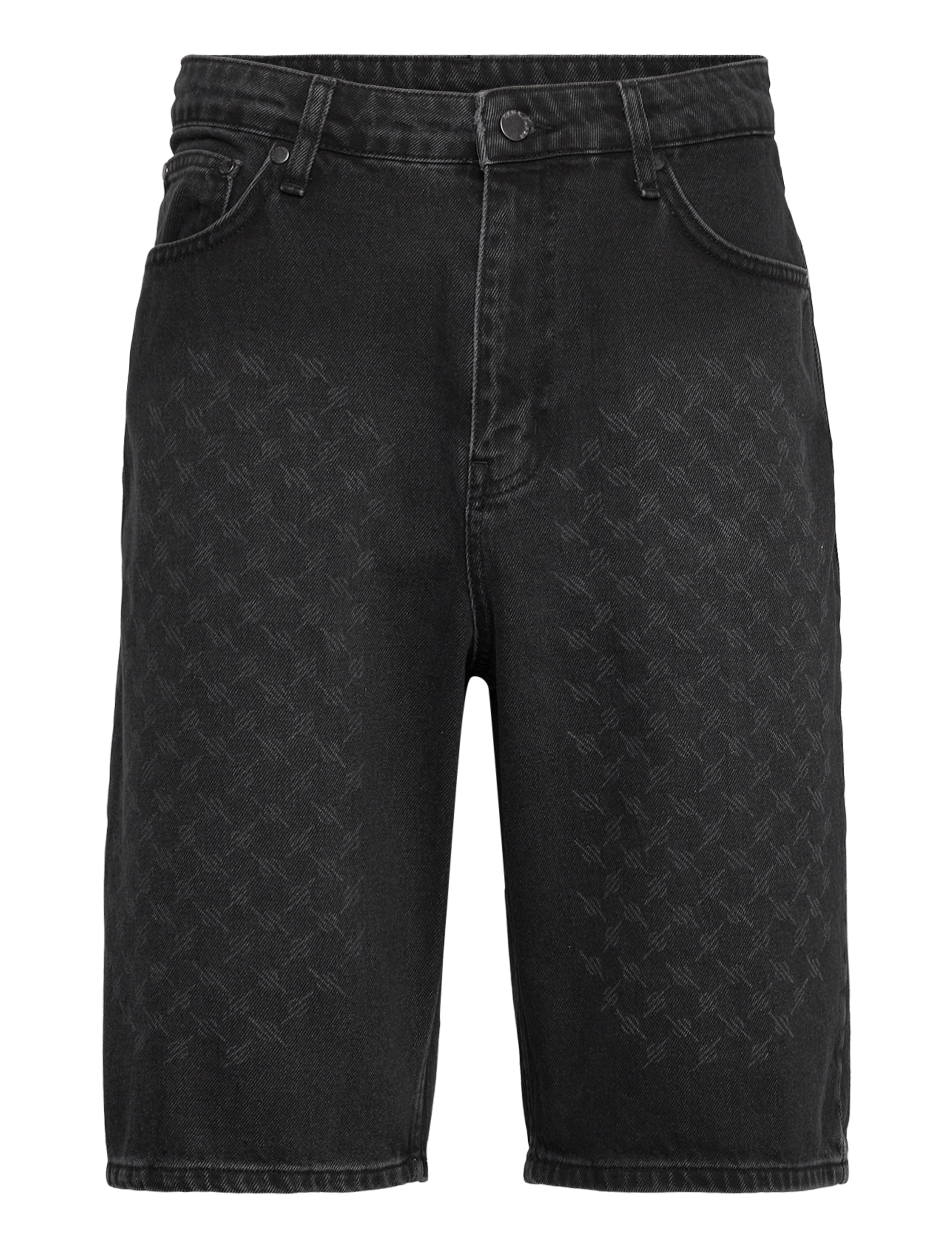 Daily Paper Laser Monogram Denim Shorts, XL, Black, Shorts > Denim, Herre