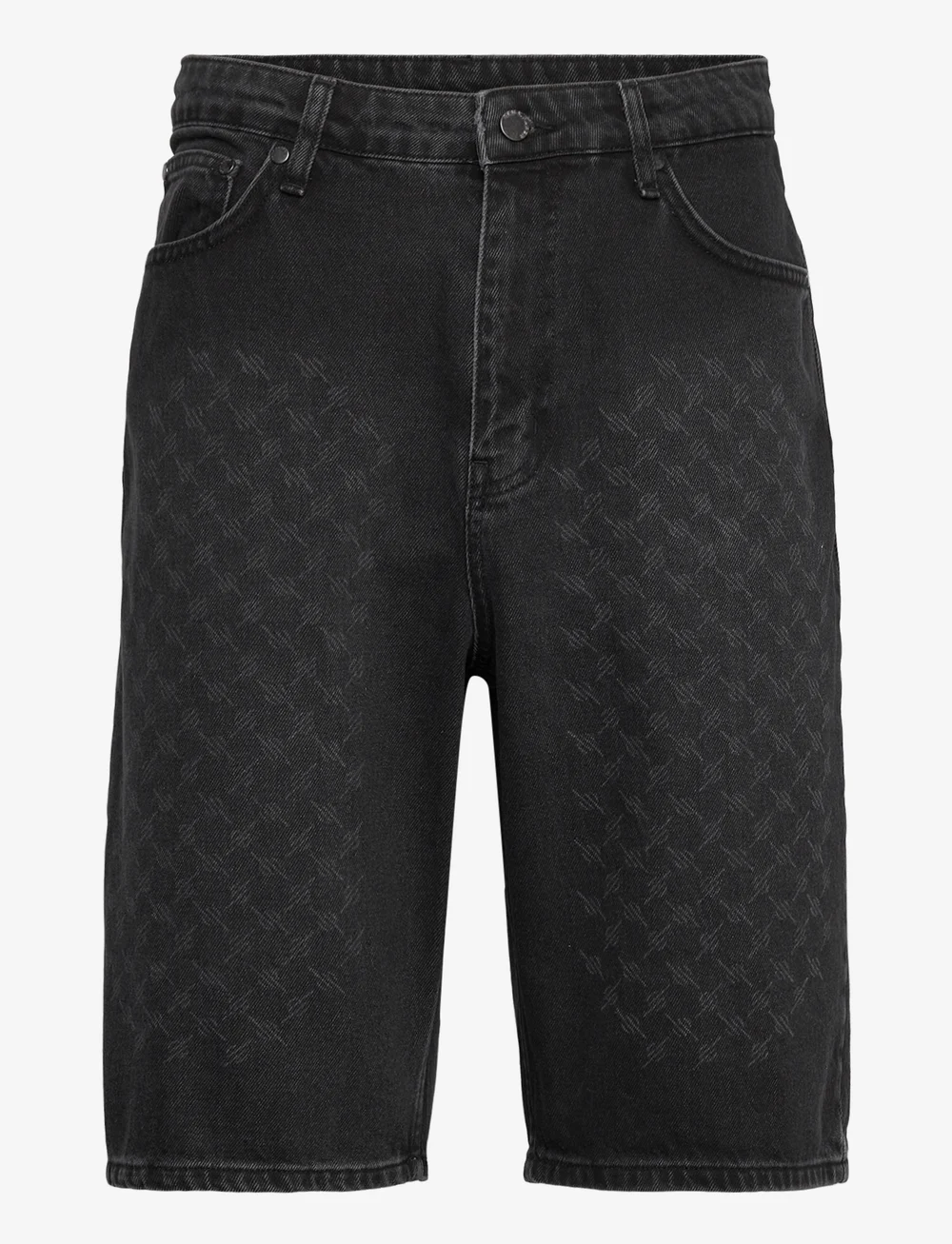 Daily Paper - laser monogram denim shorts - jorts - black - 0