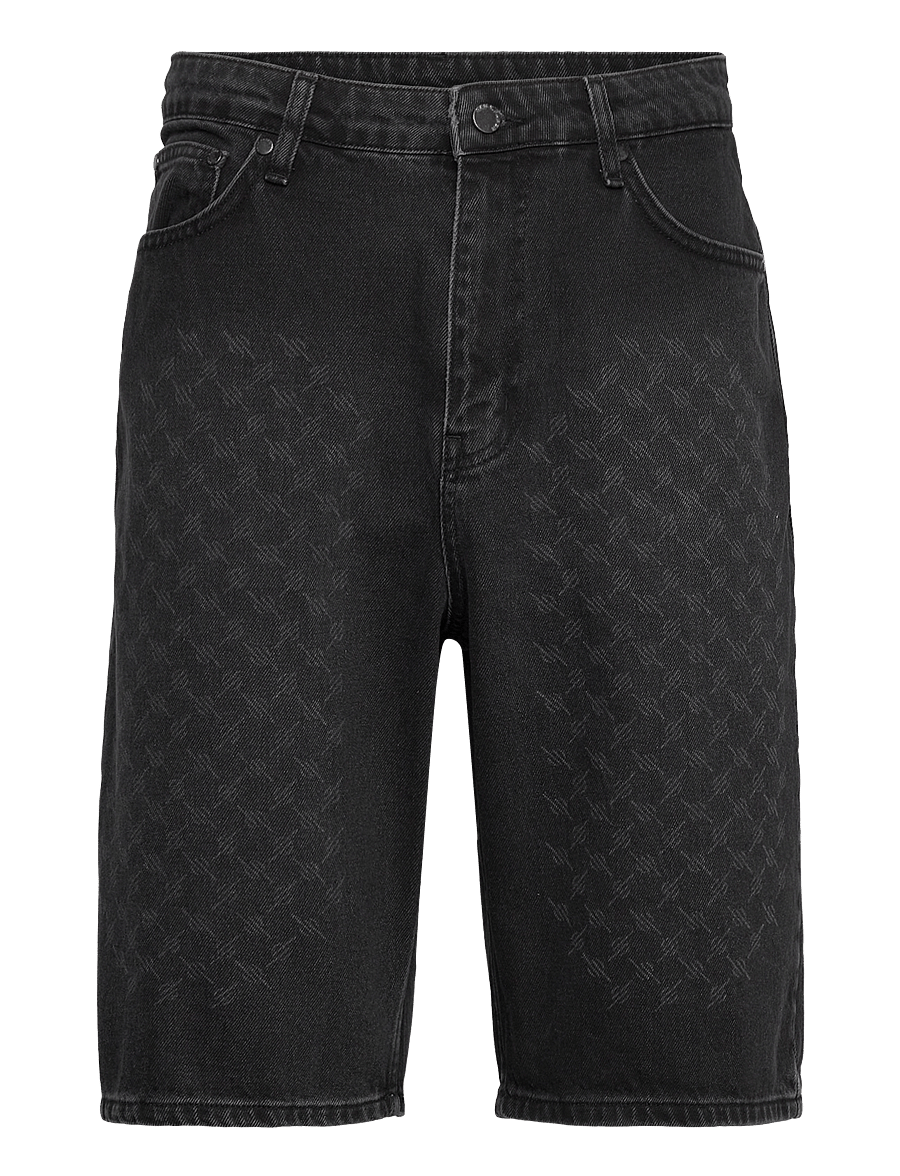 Daily Paper - laser monogram denim shorts - jeansshorts - black - 0