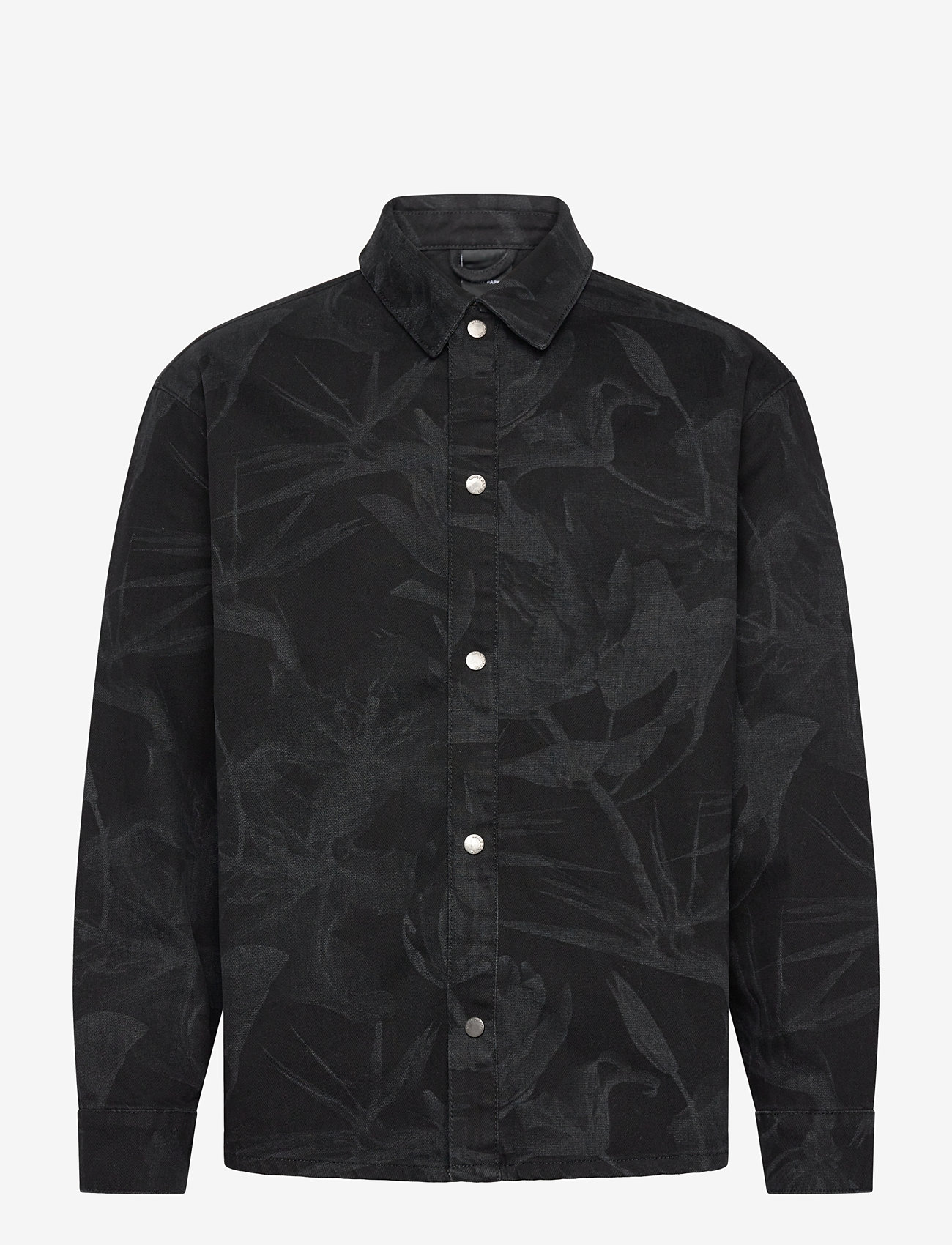 Daily Paper - floral laser denim shirt - denim shirts - black - 0