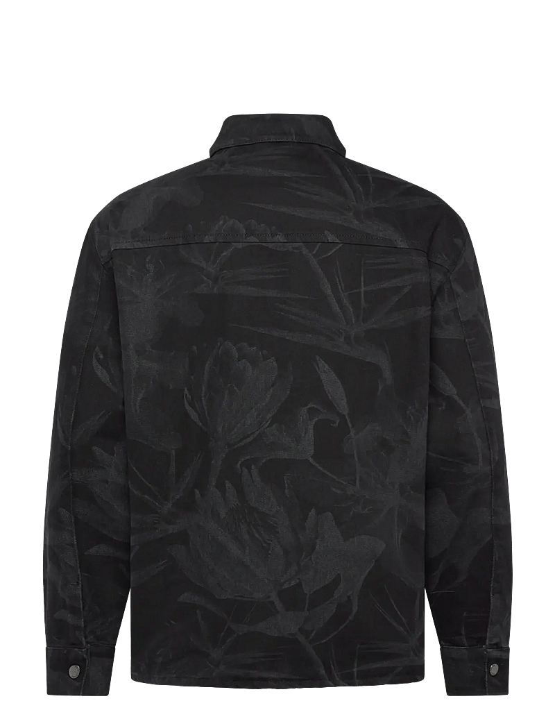 Daily Paper - floral laser denim shirt - denimskjorter - black - 1