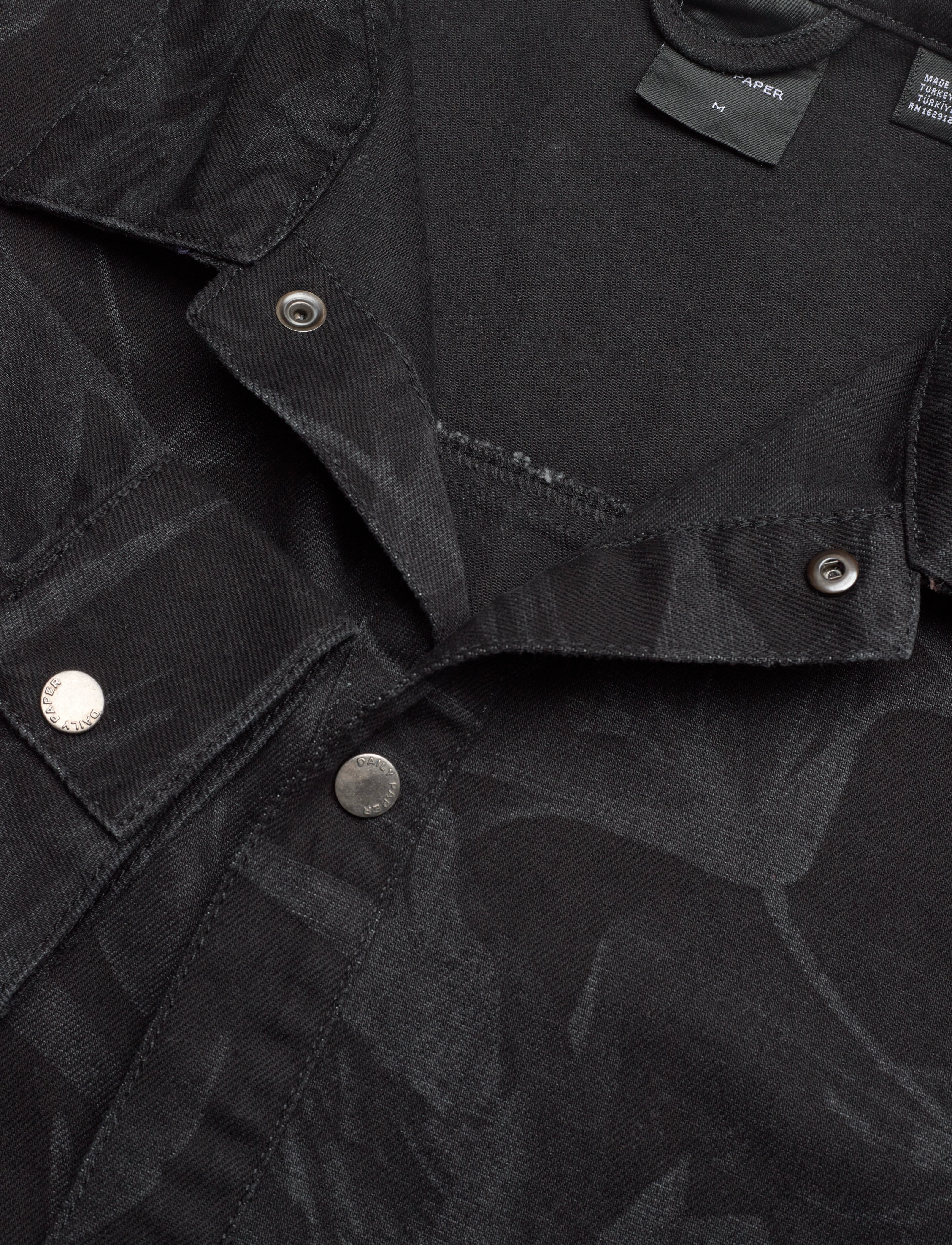 Daily Paper - floral laser denim shirt - black - 2