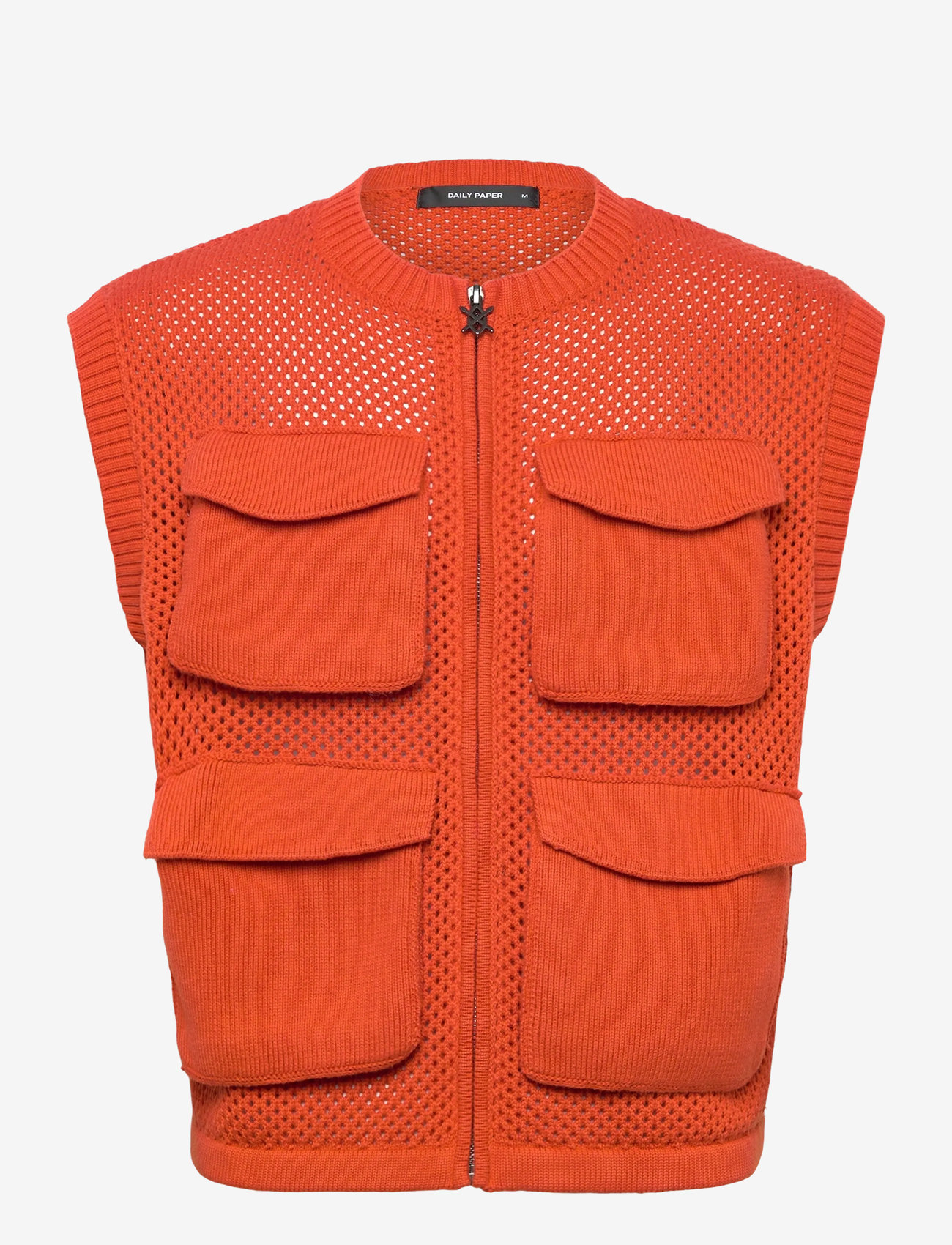 Daily Paper - crochet vest - stickade västar - red clay - 0