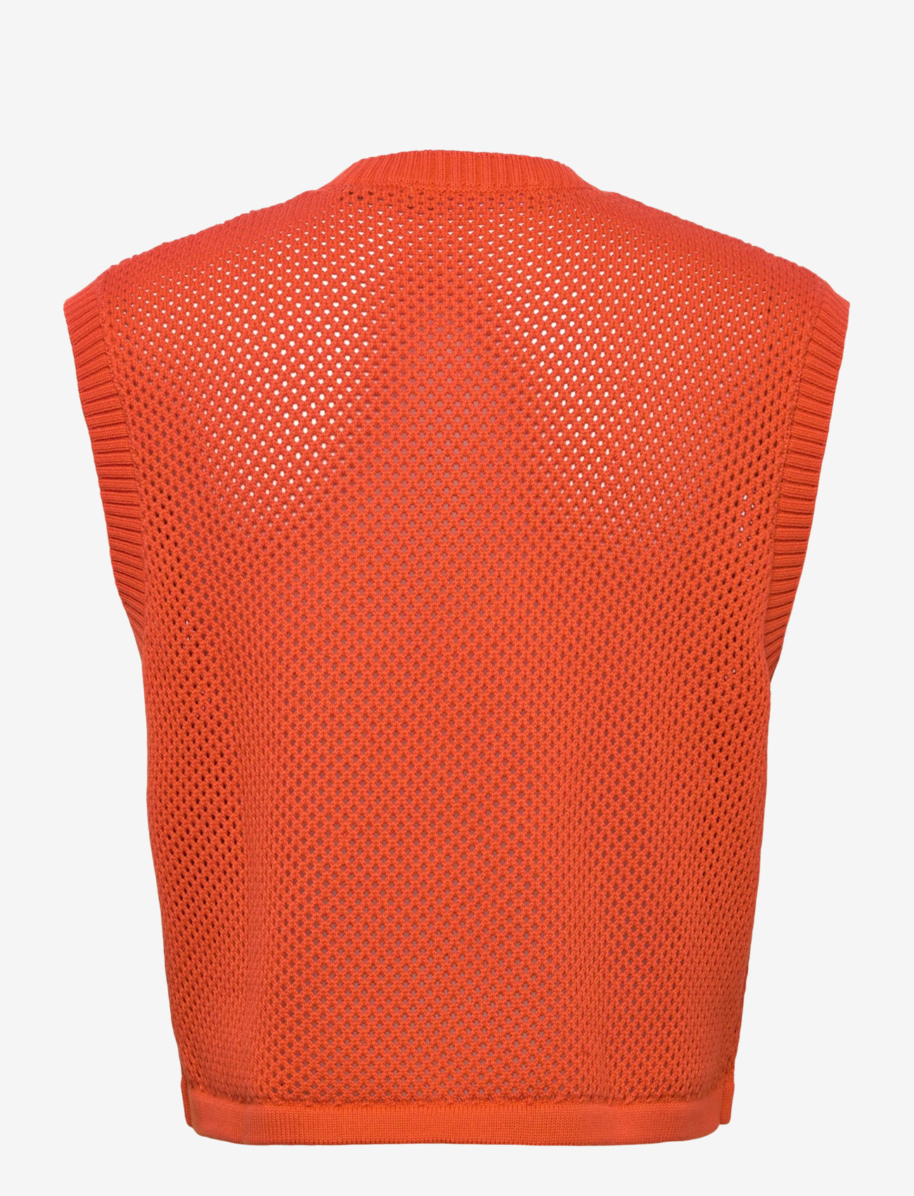 Daily Paper - crochet vest - stickade västar - red clay - 1