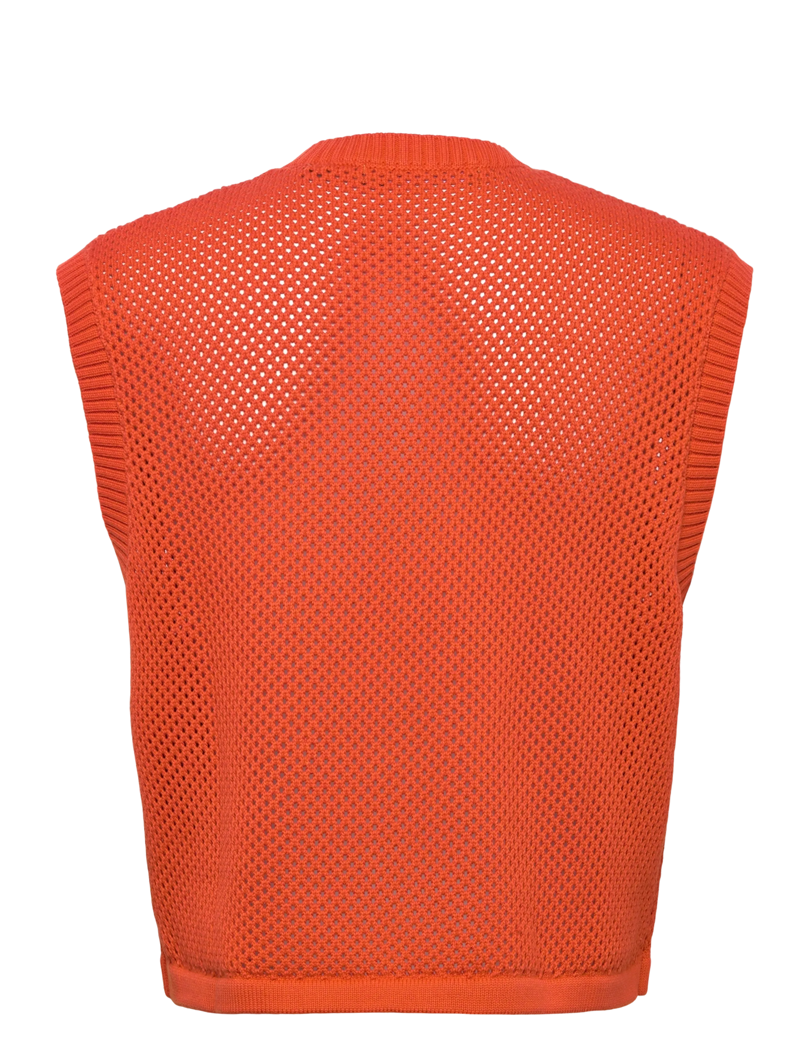 Daily Paper - crochet vest - gestrickte westen - red clay - 1