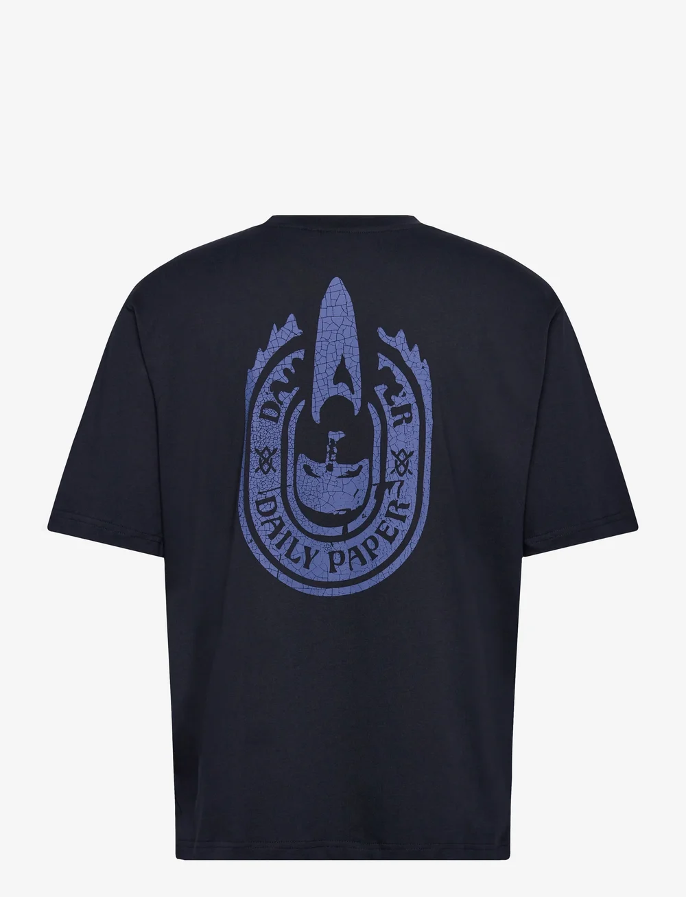 Daily Paper - candle label boxy ss t-shirt - kortærmede t-shirts - sky captain blue - 1