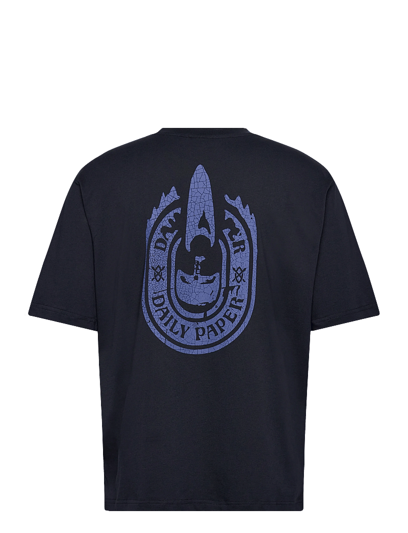 Daily Paper - candle label boxy ss t-shirt - kurzärmelig - sky captain blue - 1