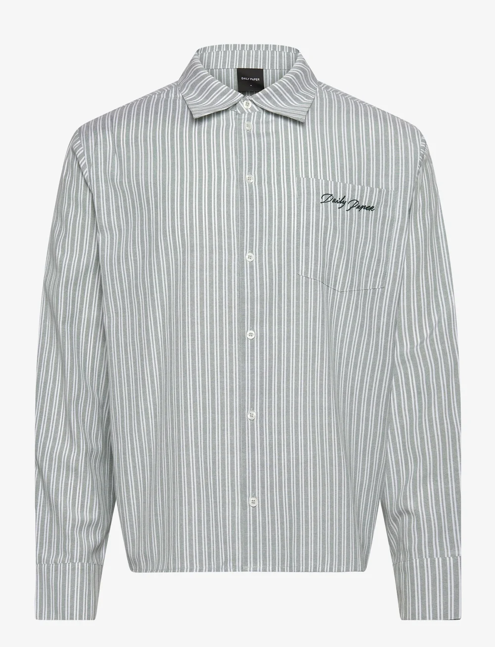 Daily Paper - stripe script ls shirt - randiga skjortor - green stripe - 0