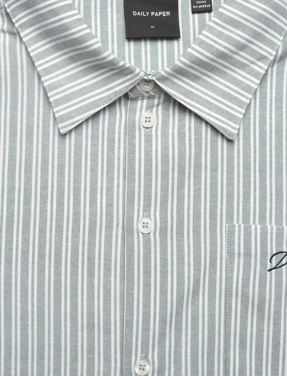 Daily Paper - stripe script ls shirt - randiga skjortor - green stripe - 2
