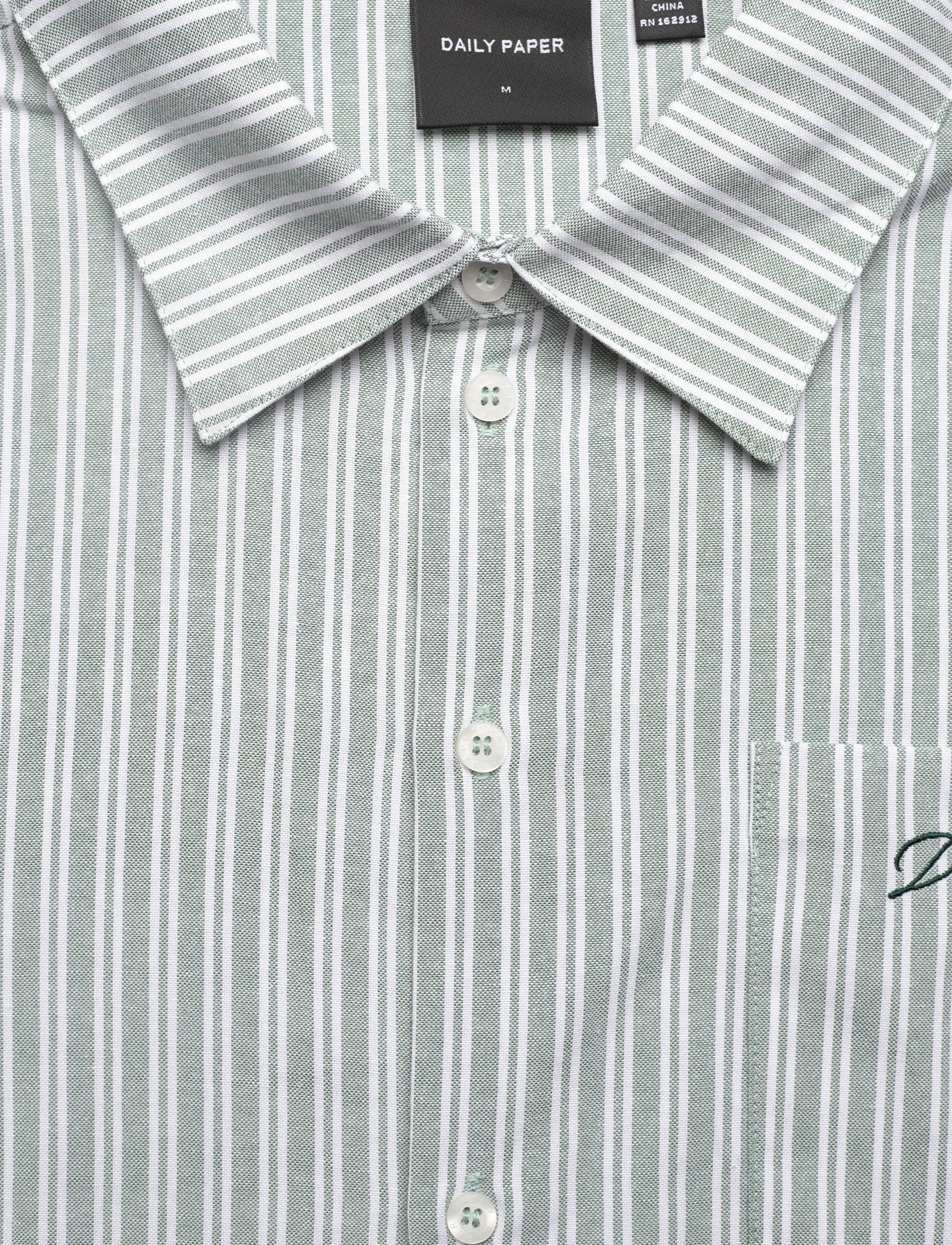 Daily Paper - stripe script ls shirt - men - green stripe - 2