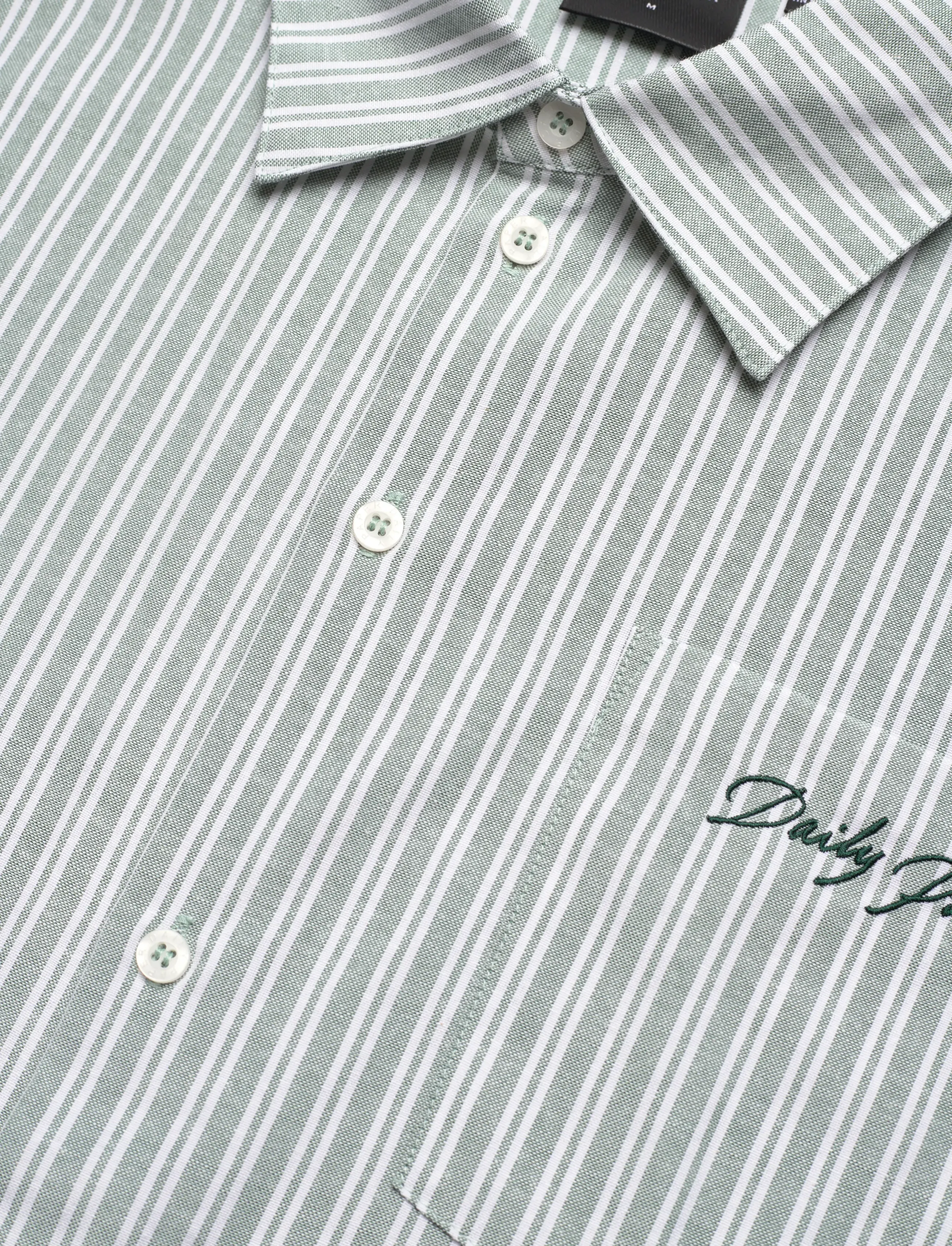 Daily Paper - stripe script ls shirt - men - green stripe - 3