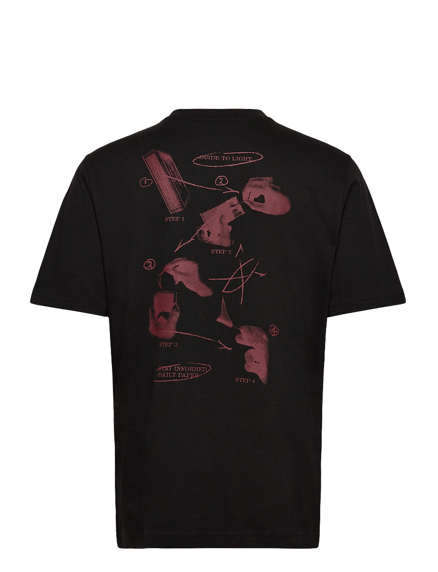 Daily Paper - guide to light ss t-shirt - t-shirts à manches courtes - black - 1