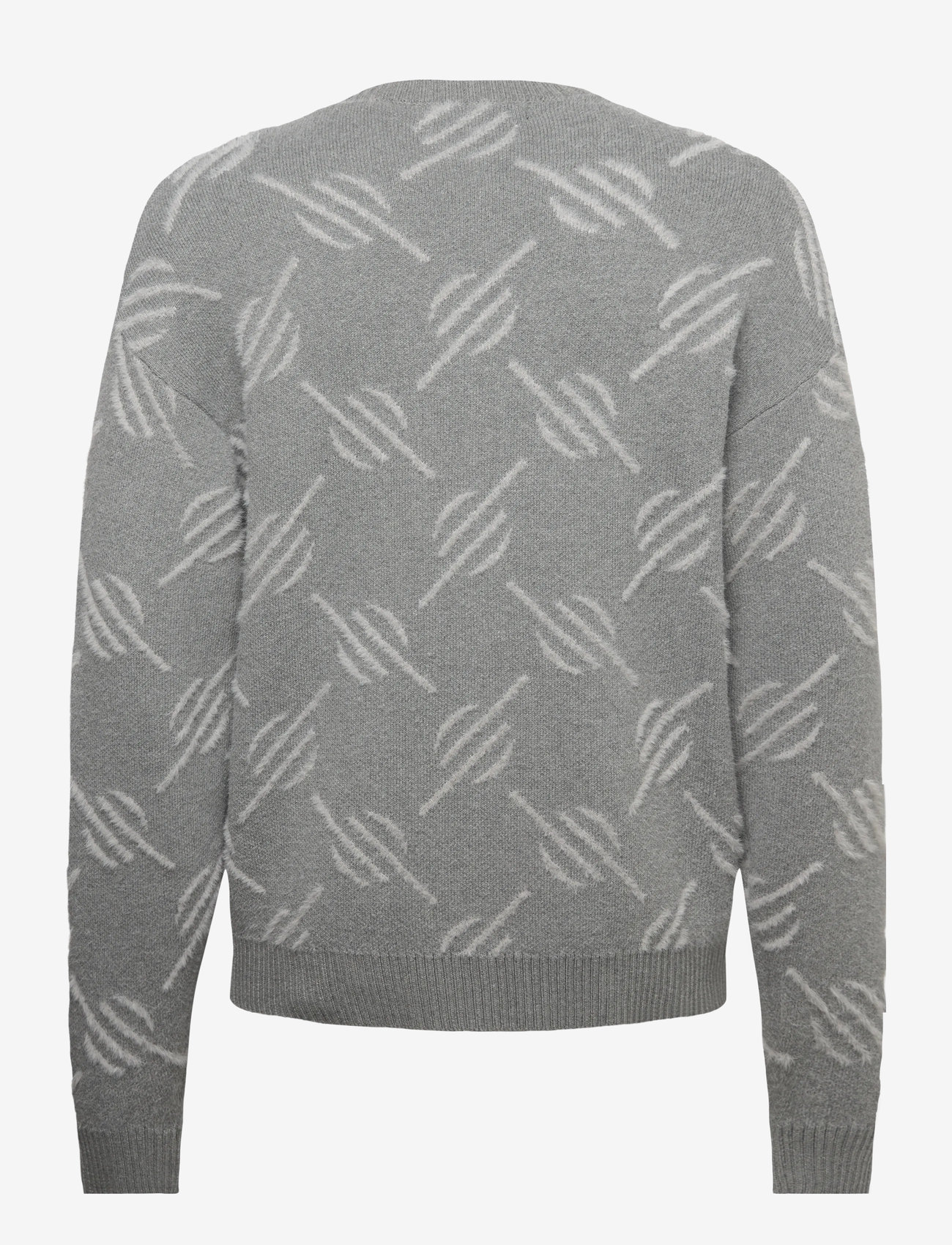 Daily Paper - tevin monogram knit sweater - rundhalsad - grey - 1