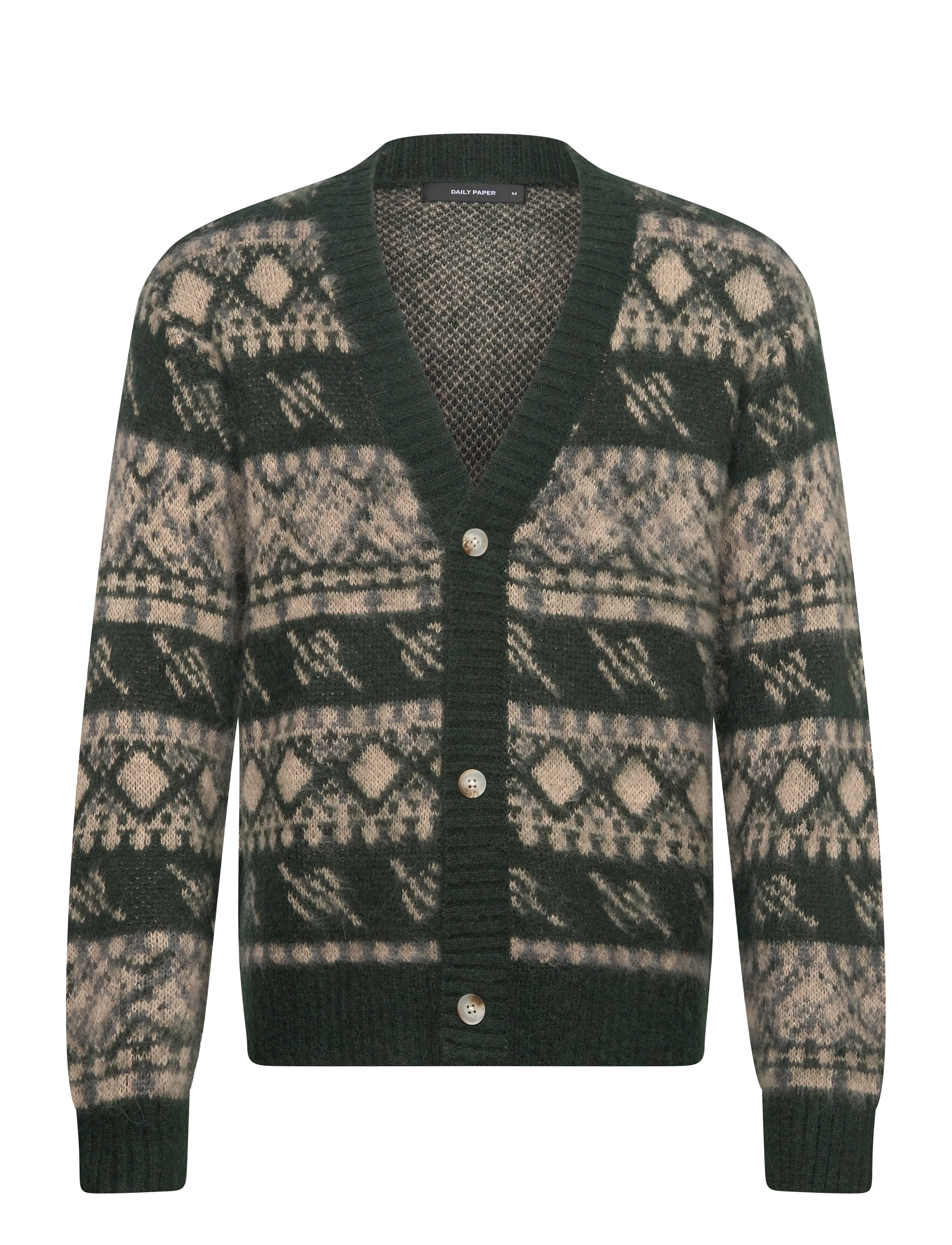 DAILY PAPER Pattern Check Cardigan Patterned - XL - Herren