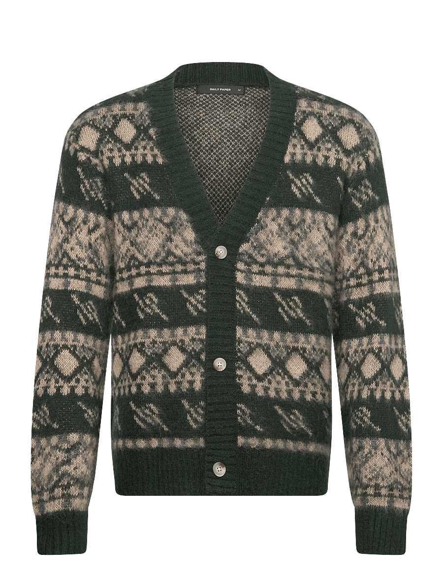 Daily Paper - pattern check cardigan - kardiganid - multi colored - 0