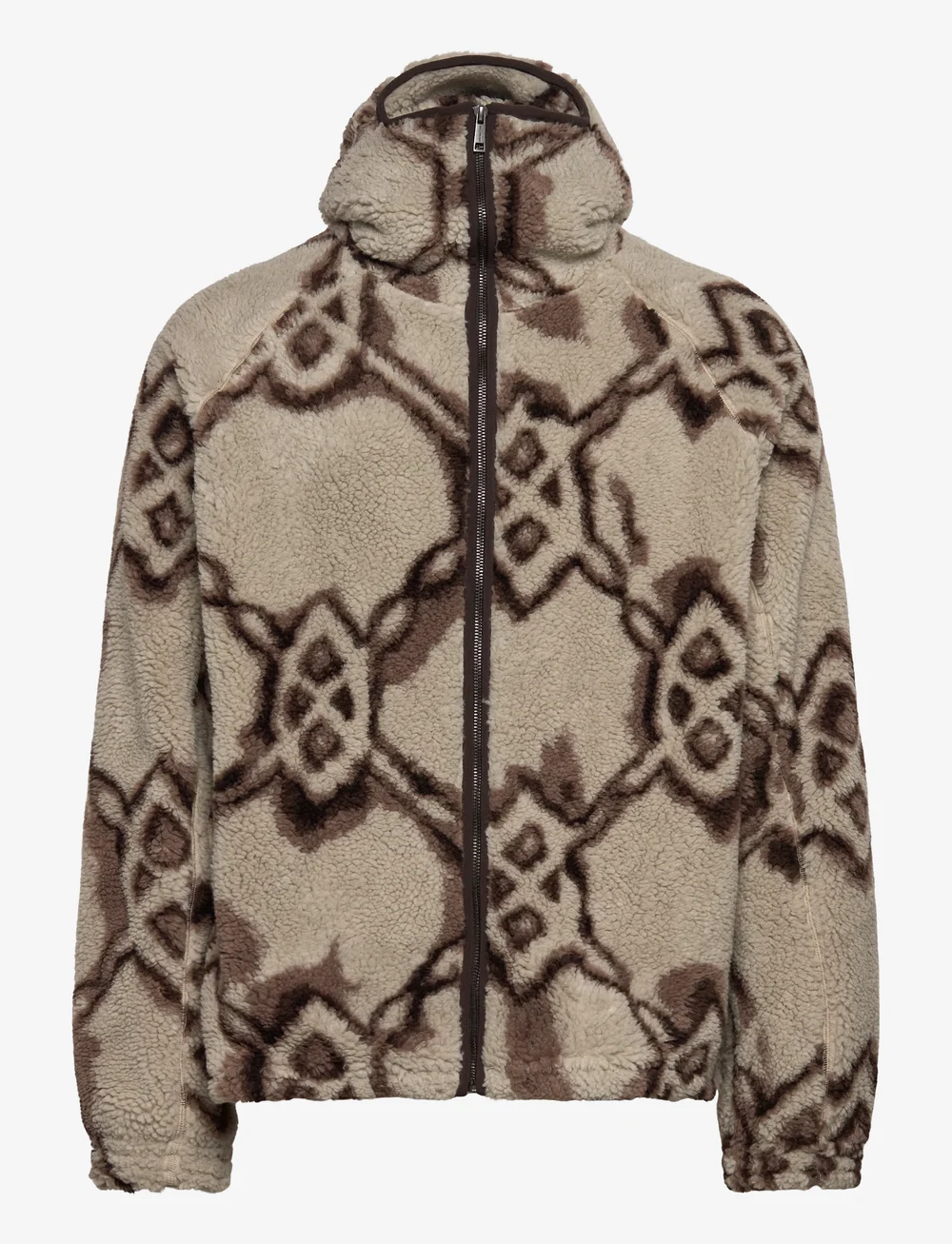 Daily Paper - burned shield sherpa hoodie - fleece-pullover - off white - 0