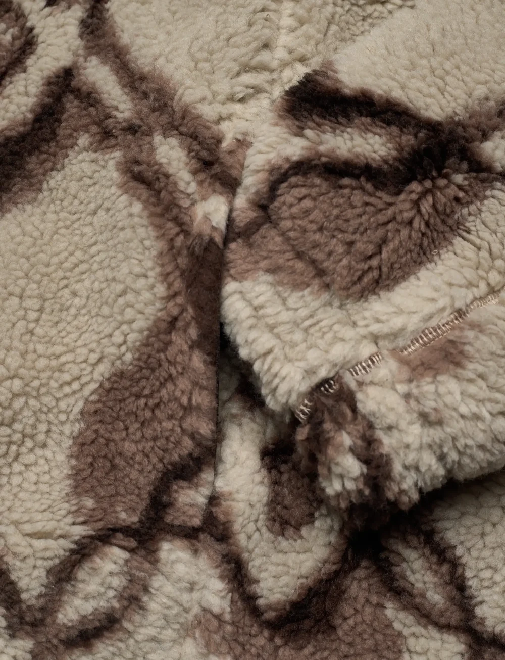 Daily Paper - burned shield sherpa hoodie - fleece-pullover - off white - 3