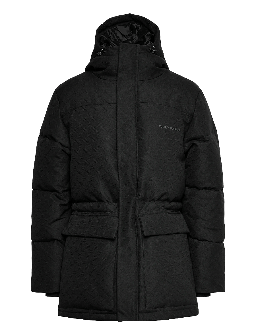 Daily Paper - oba monogram puffer - parkas - black - 0