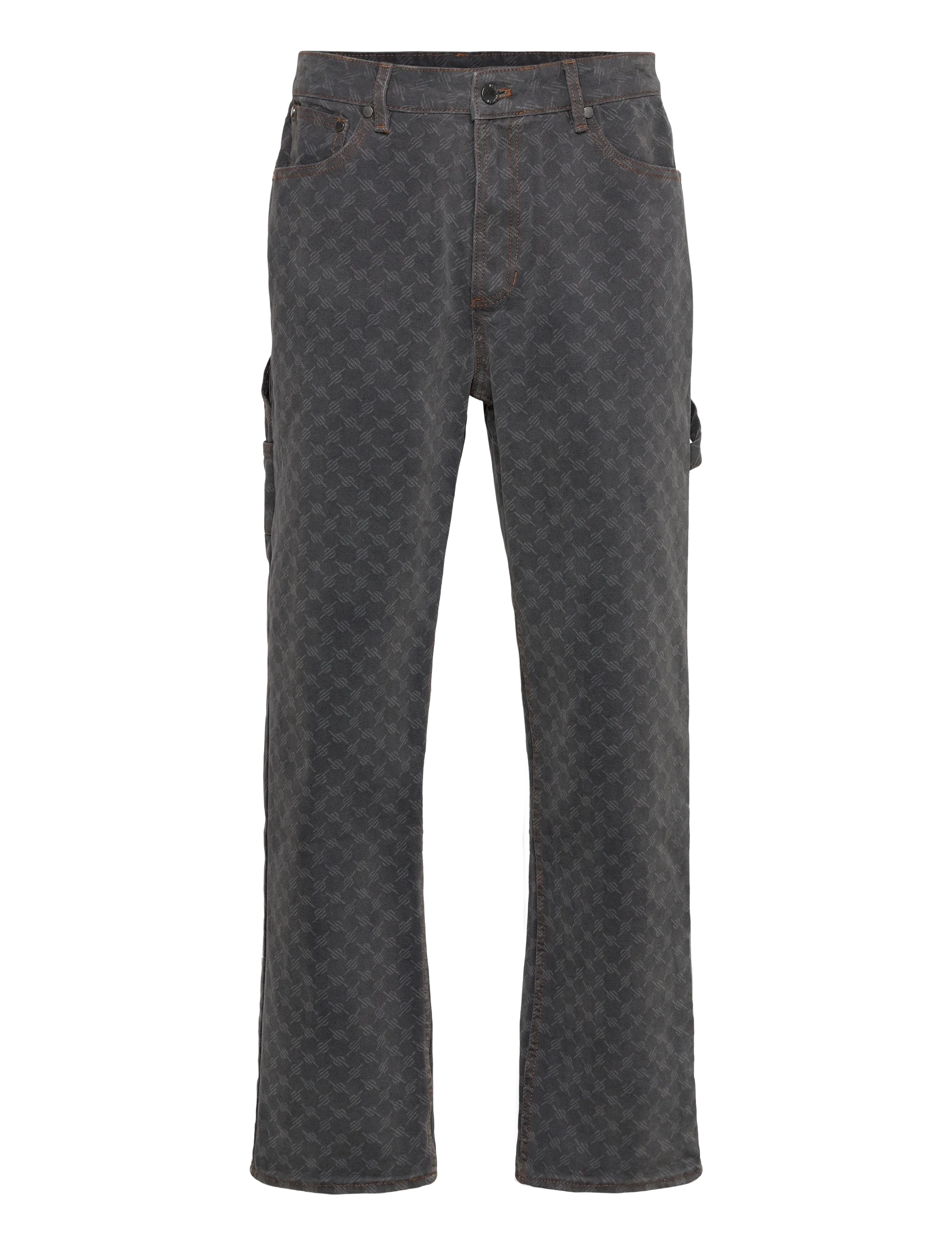 Daily Paper Monogram Workwear Amba Jeans, Mænd, Monogram Workwear Jeans, Grå, Str: XS