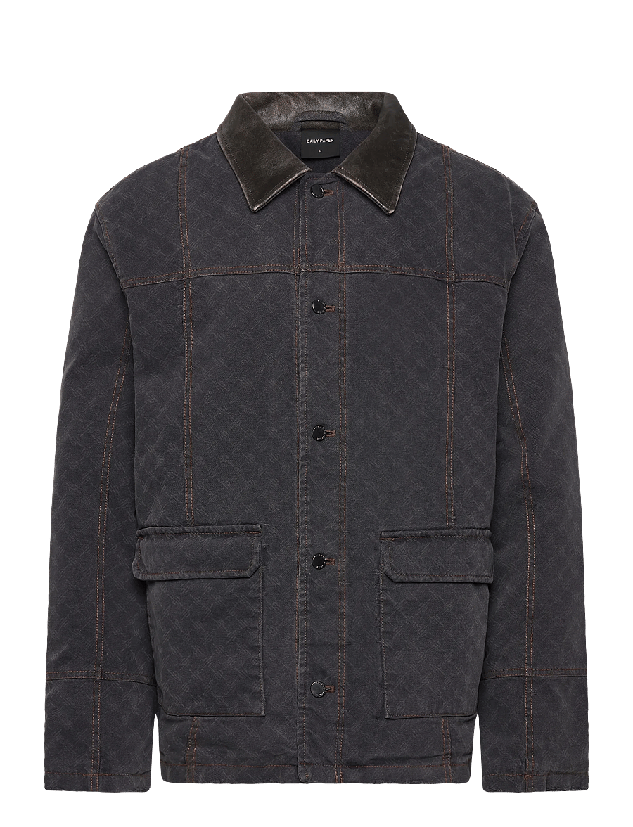 Daily Paper - monogram workwear jacket - fodrade jeansjackor - grey - 0