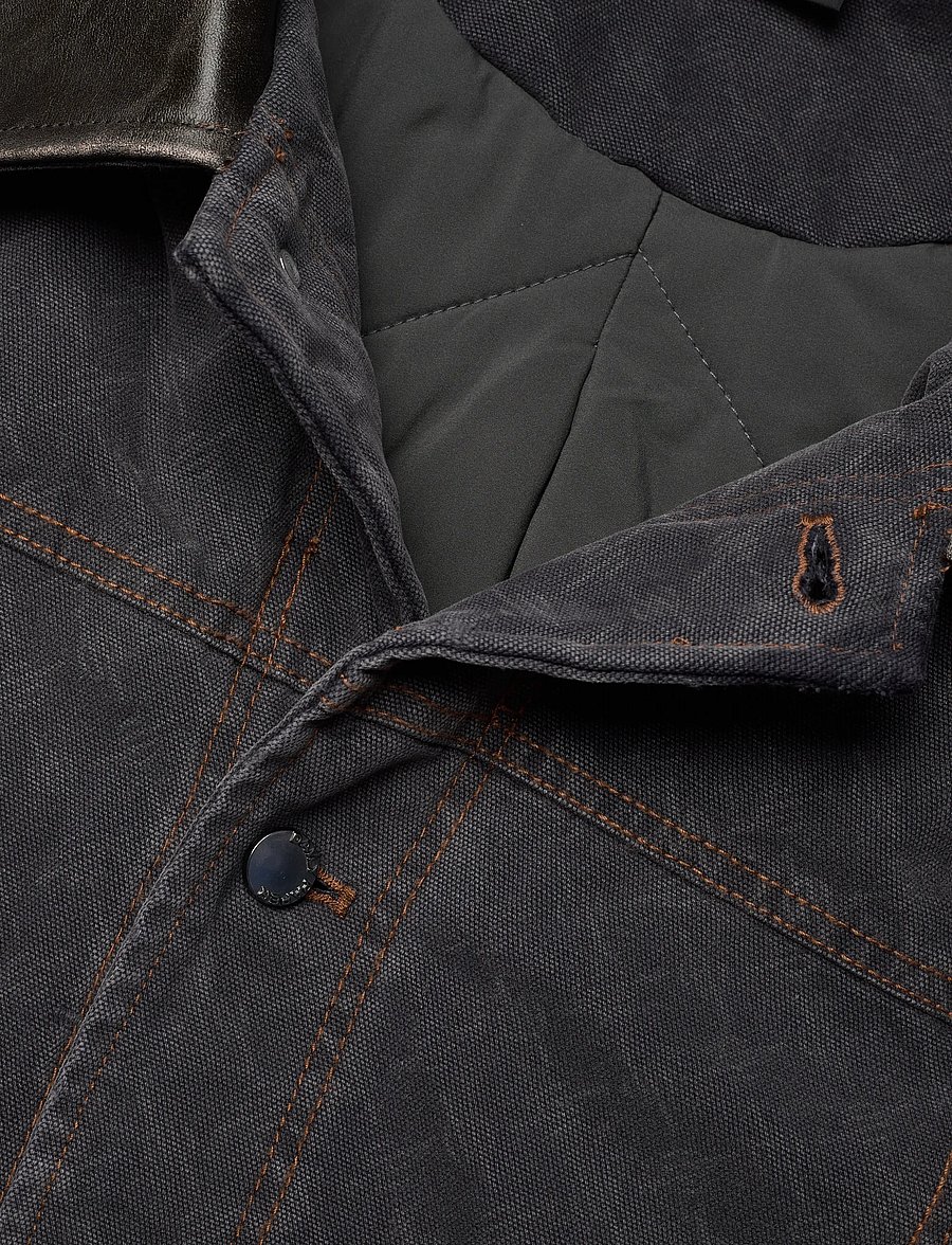 Daily Paper - monogram workwear jacket - fodrade jeansjackor - grey - 2