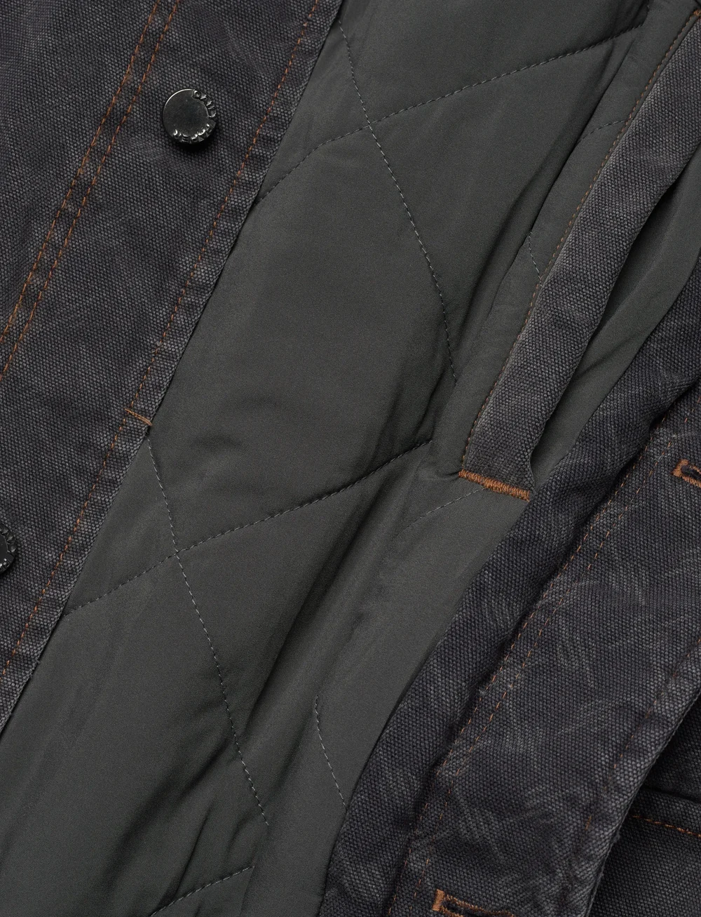 Daily Paper - monogram workwear jacket - gefütterte denimjacken - grey - 4